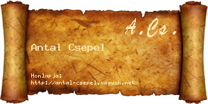 Antal Csepel névjegykártya
